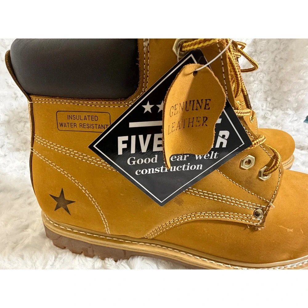 Five Star‎ Mens Size 13 Insulated Water Resistant Leather Work Boots New